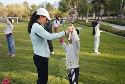 Irvine youth badminton Class 4